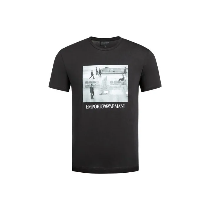 EMPORIO ARMANI T Shirts Men Black-0