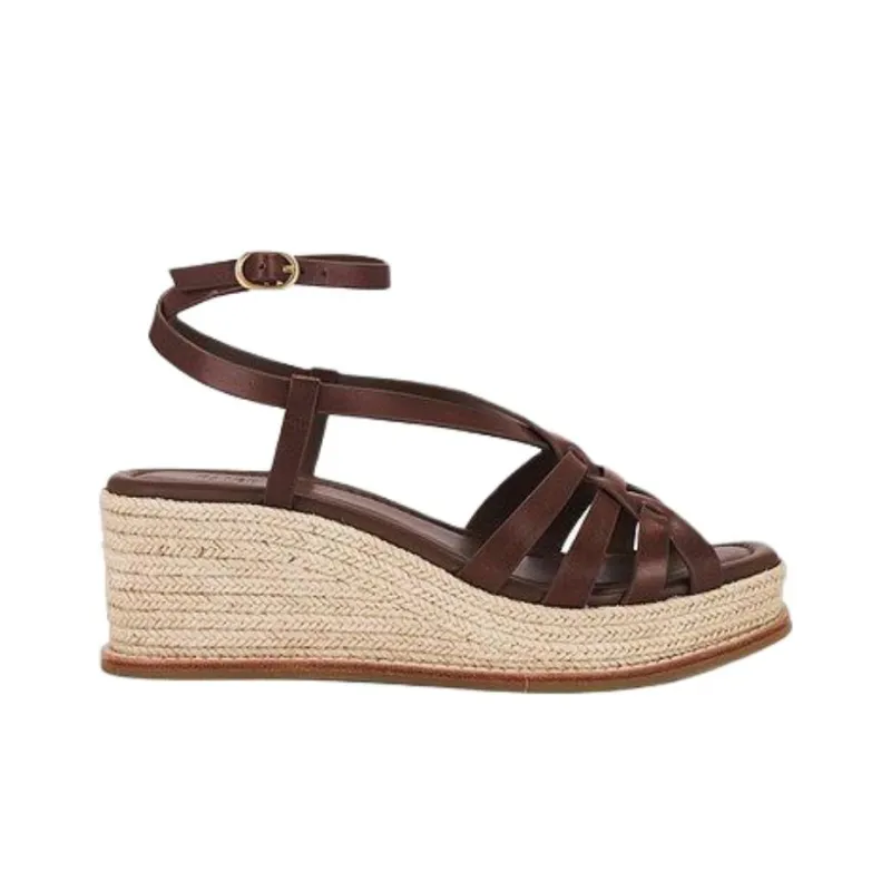 PAIGE Jill Espadrille Strap Sandals 6.5cm Women's Brown-1