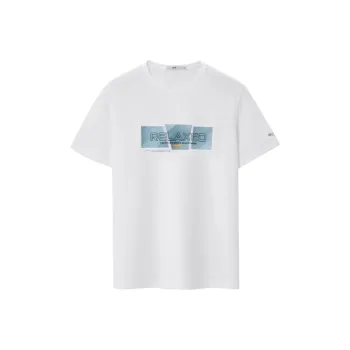 HLA T-Shirts Men Ecru Pattern 98