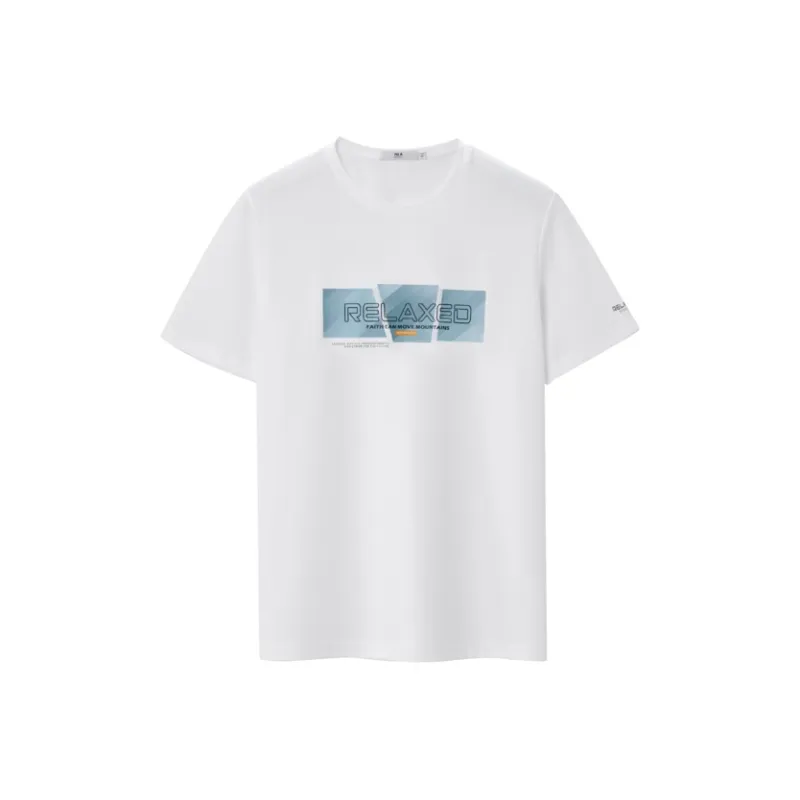 HLA T Shirts Men Ecru Pattern 98-0