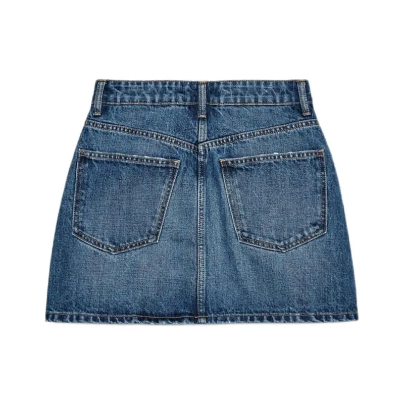 ZARA Trf Denim Short Skirts Women's Blue-1