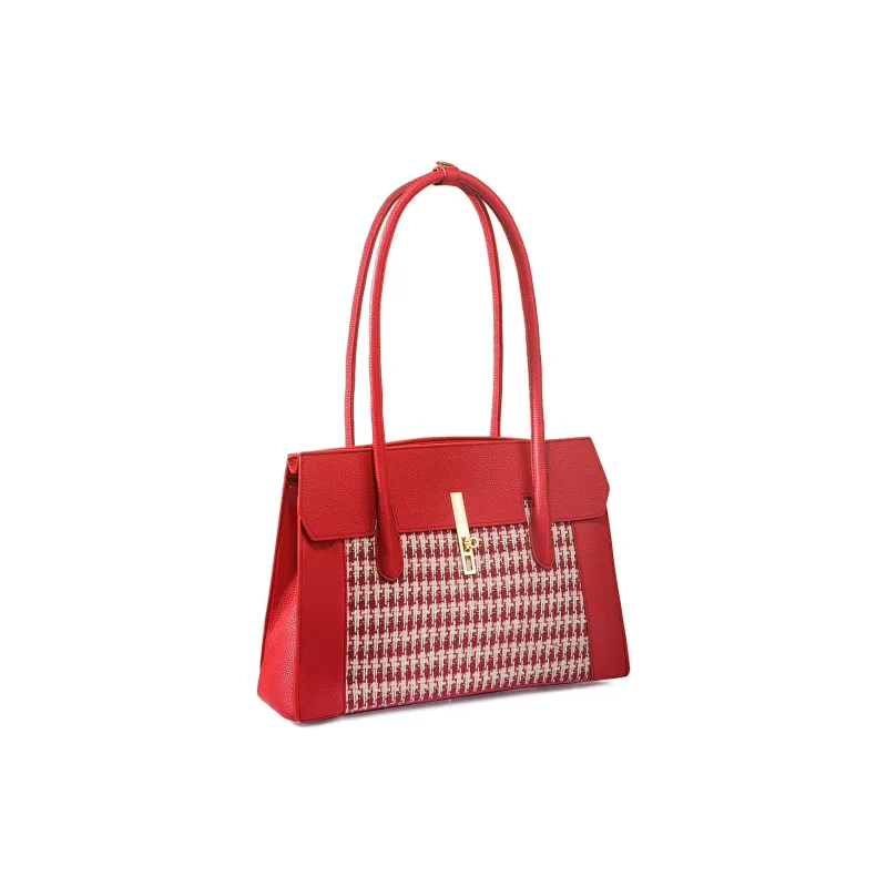 HACIN PU Shoulder Bag Regular Women's Red-4
