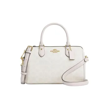 COACH Rowan PVC With Skin Handbag Women's White