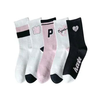 Caramella Mid Calf Socks Women's 5 Pack Mixed Color
