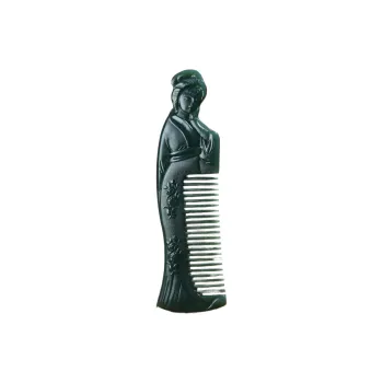 Jade Charm Yao Hetian Jade Comb Green Jade Women's