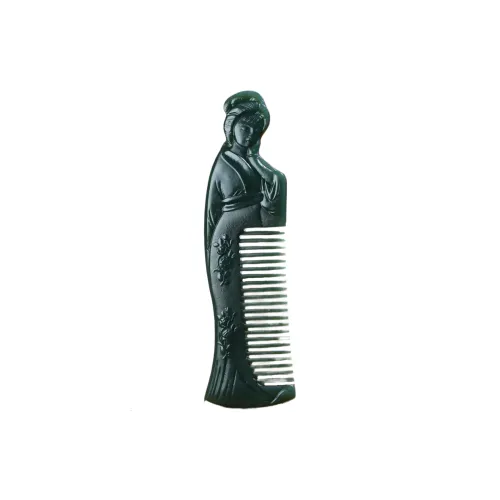 Jade Charm Yao Hetian Jade Comb Green Jade Women's