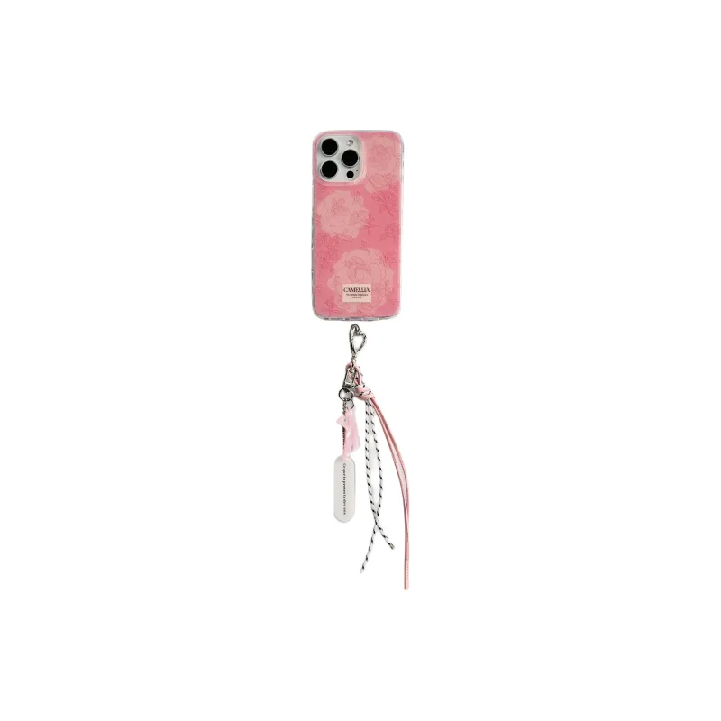 Wei Xin Acrylic Material Double Layer Pink Rose Phone Cases Compatible With IPhone 16/15 Pro Max/Apple 13/14 Pro/Max-5