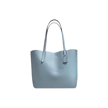 COACH Hudson Natural Smooth Leather Tote Bag Shopping Bag Shoulder Bag Handbag Large Size Women's Light Blue
