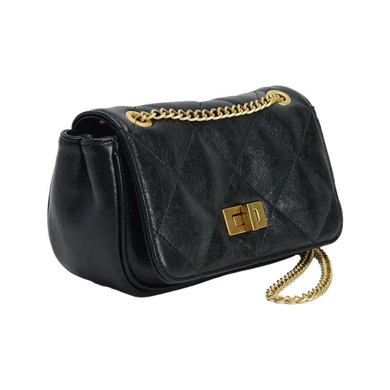 URBAN REVIVO Artificial Leather Crossbody Bag Medium Size Women's Dark Red Brown/Black-6