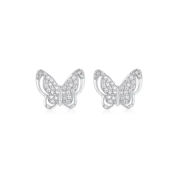 KADER 925 Sterling Silver Stud Earrings Women's Silver