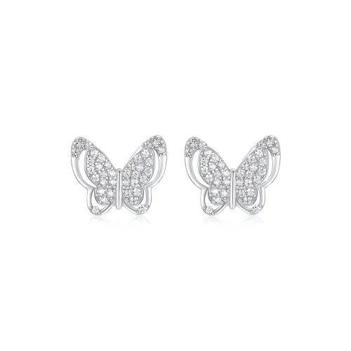 KADER 925 Sterling Silver Stud Earrings Women's Silver