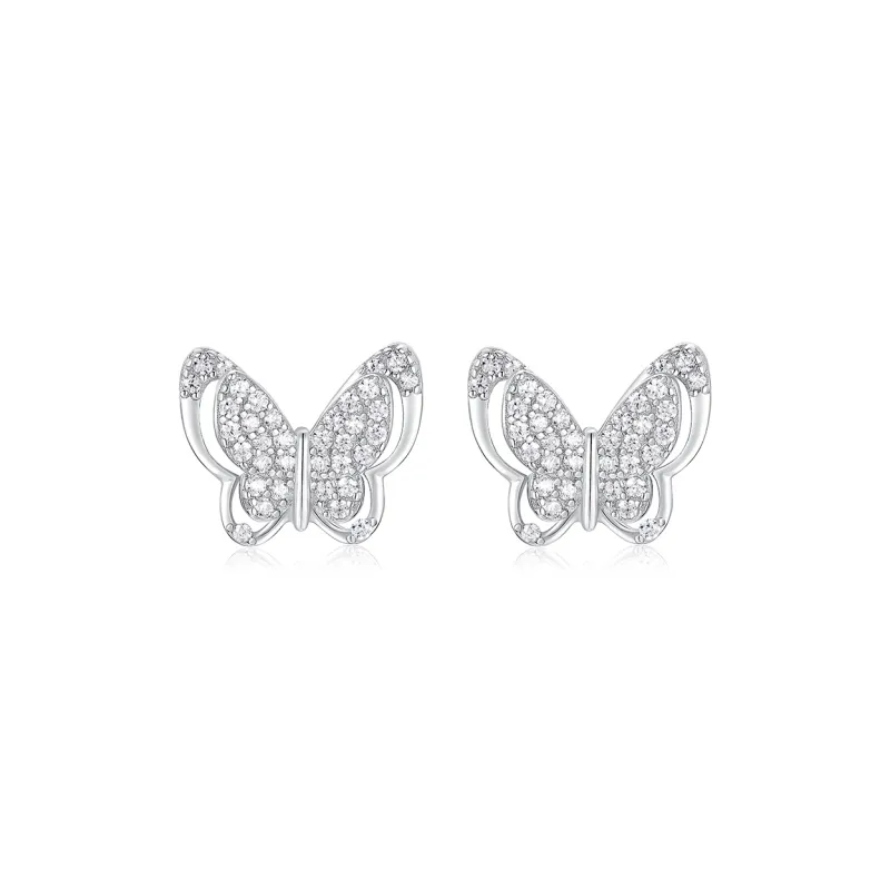 KADER 925 Sterling Silver Stud Earrings Women's Silver-0