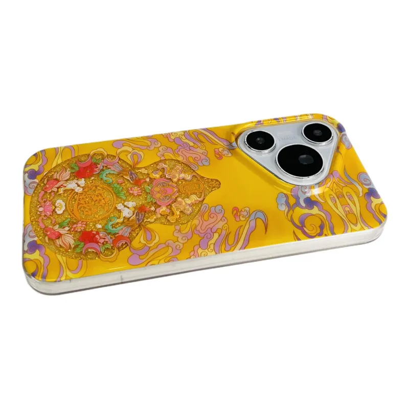 Wei Xin Acrylic Material Yellow Base Glitter Gourd Phone Cases Compatibility  Huawei Mate 70/60/50 Pro/Pura 70/70 Pro+-11