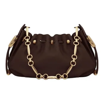 Zimmermann Cow Leather Crossbody Handbag Shoulder Bag Women's Dark Brown