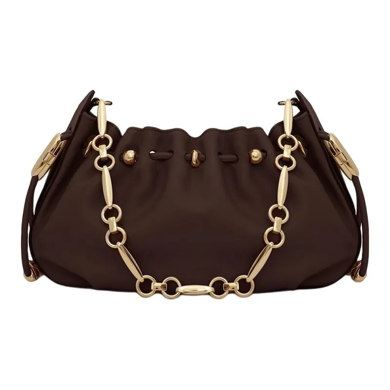 Zimmermann Cow Leather Crossbody Handbag Shoulder Bag Women's Dark Brown-0