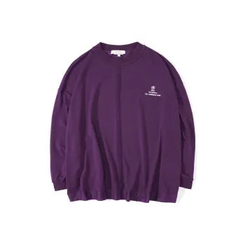 UNVESNO Straight Long Sleeved T Shirt Unisex Purple