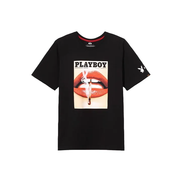 Playboy X Alpha Industries T-Shirts Unisex-3