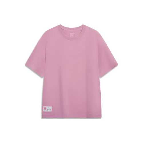 LiNing T Shirt Men's Light Rose Red