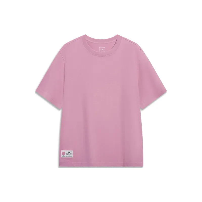 LiNing T Shirt Men's Light Rose Red-0