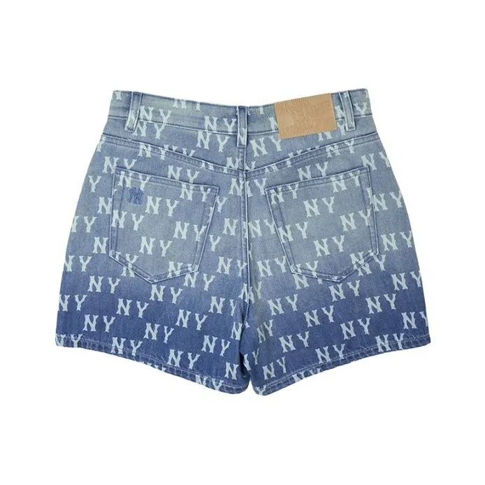 MLB New York Yankees Denim Shorts Women's Indigo-1