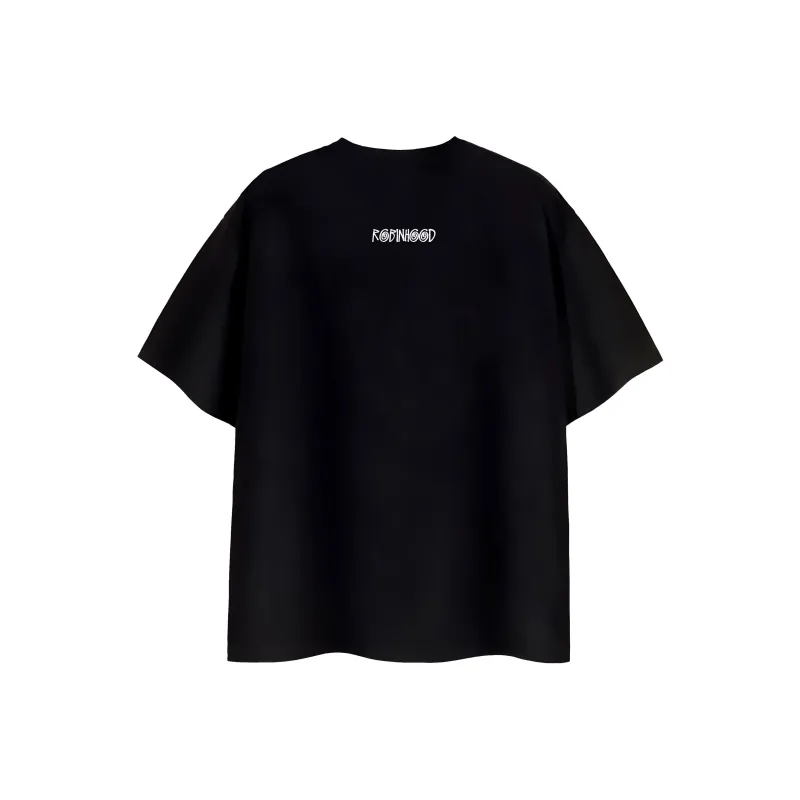 ROBINHOOD T Shirt Unisex Black Pink Text-3
