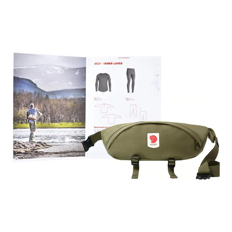 Fjallraven Polyamide Sling Bag Fanny Pack Large Size Unisex Laurel Green-4