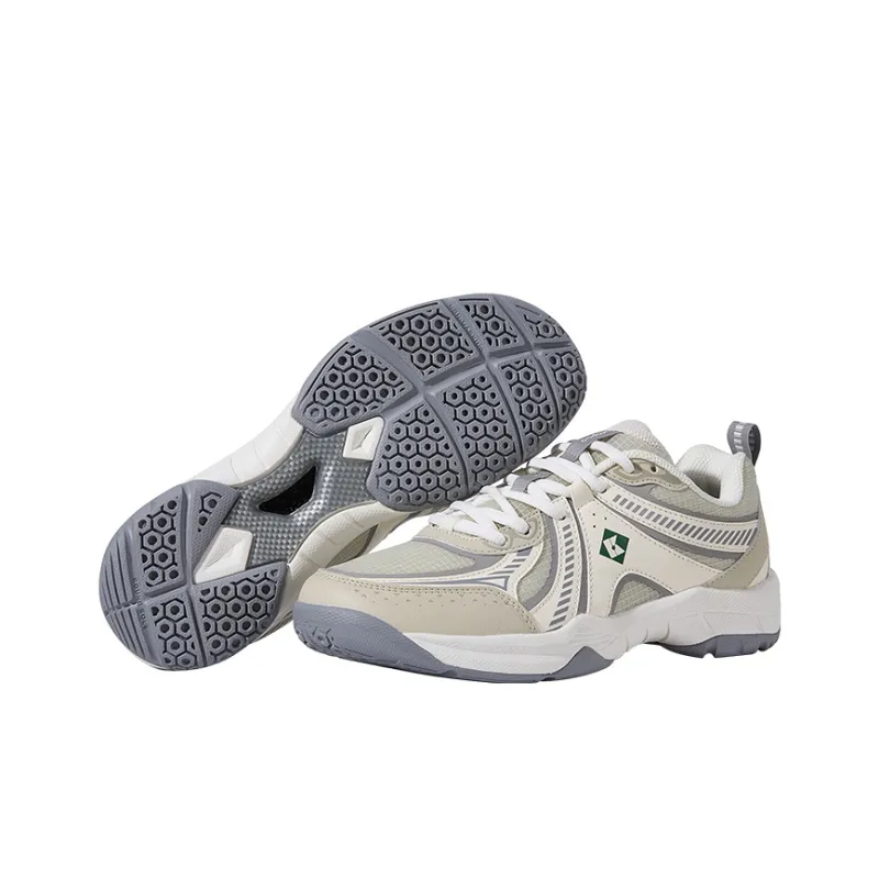 KUMPOO Cushioning Breathable Support Low Top Badminton Shoes Unisex Khaki-3