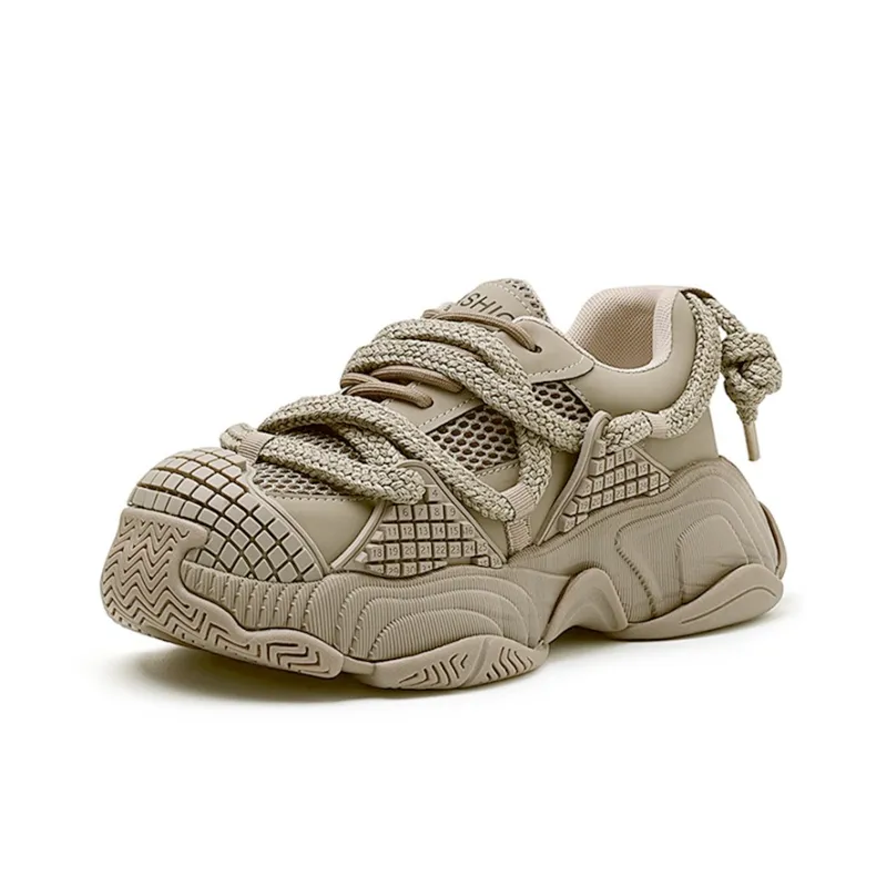 A Poinsettia Princess Anti Slip And Wear Resistant Breathable Low Top Chunky Sneakers Women's-5