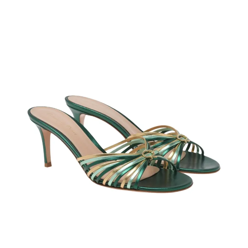 GIANVITO ROSSI Slide Slippers 7cm Women's Green-2