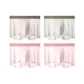 99040-C Set-Color Block Ice Silk Pants-Khaki+Pea Green+Light Pink+Light Pink (4 Pack)