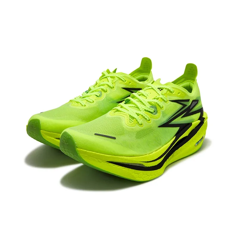 361° Flame 4 Cushioning, Slip Resistant, And Abrasion Resistant Low Top Casual Running Shoes Unisex Neon Solar Yellow-2