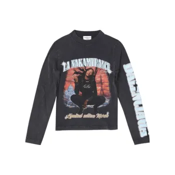 Balenciaga Music Aya Nakamura Merch Long Sleeve Stretch Top