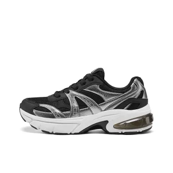 Skechers Slip Resistant Low Top Chunky Sneakers Women's Black Silver