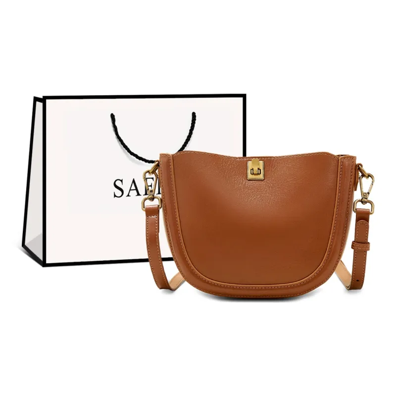 Safiya Cow Leather Underarm Crossbody Bag, Shoulder Bag Regular Women's Multicolor-9