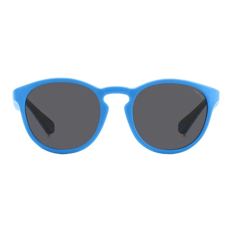 Polaroid Plastic Round Sunglasses Unisex Blue-1