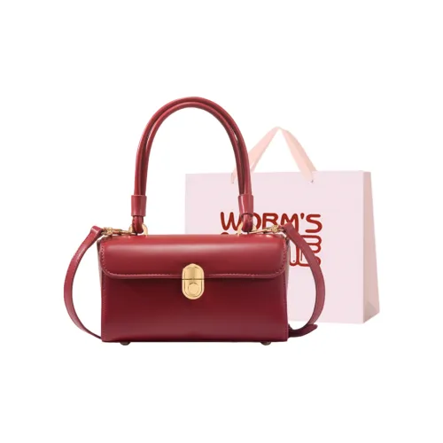 Worm's Home PU Handbag Women's Red