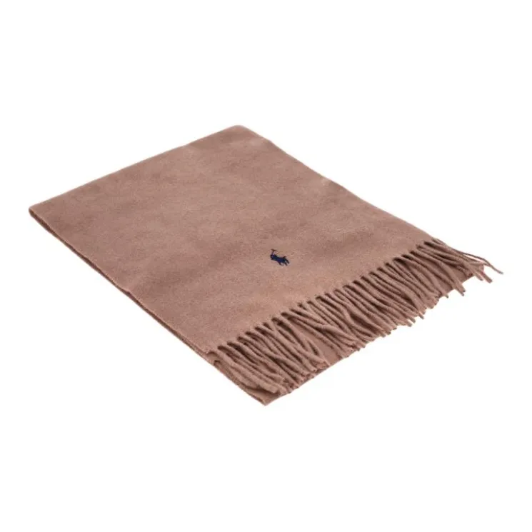 Polo Ralph Lauren Wool Knit Scarves Unisex Brown-2