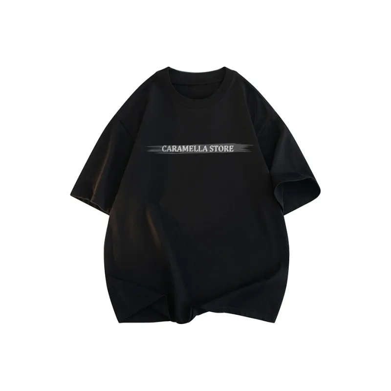 Caramella Drop Shoulder Sleeve T Shirt Unisex White-3