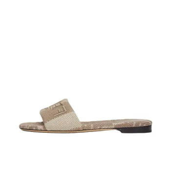 FENDI Sunshine Slide Slippers Women's Dove Gray