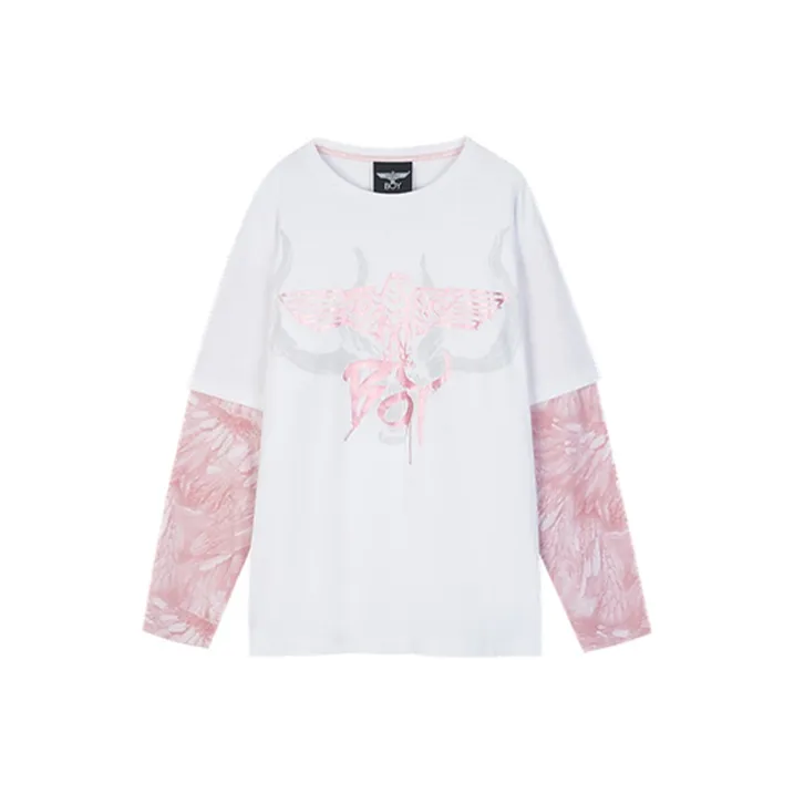 Boy London SS21 Heavyweight Long Sleeved T Shirt Unisex White-0