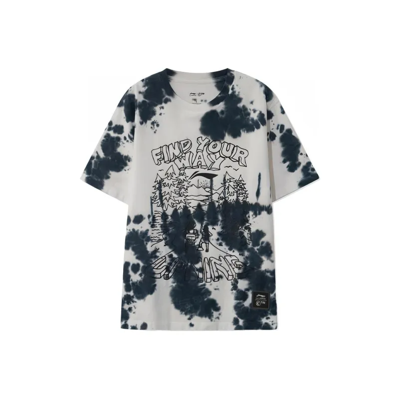 LiNing Sports Fashion Collection T Shirt Unisex White-0