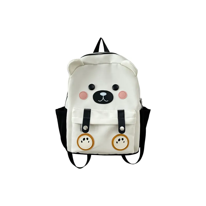 URBAN FOREST Nylon Backpack Women's White/Black/Brown-0