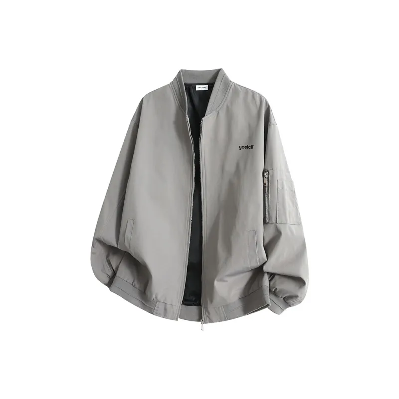YOSICIL Jackets Coats Unisex Gray-0