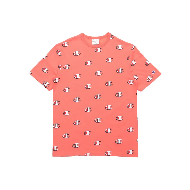 Champion Straight T Shirt US Version Unisex Pink-0