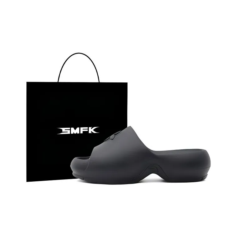 SMFK Slip Resistant Slide Slippers Women's Wilderness Black-0