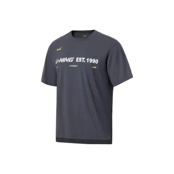 LiNing Fitness Series T Shirt Unisex Mixed Color Dark Gray