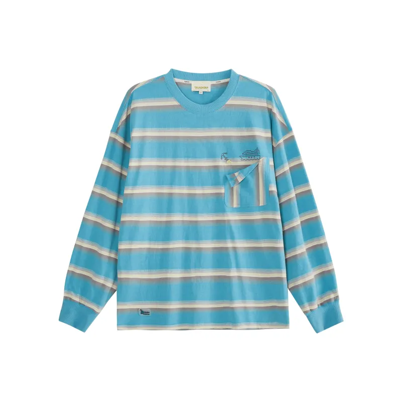 TIKIMOMOKA Straight Long Sleeved T Shirt Unisex-4