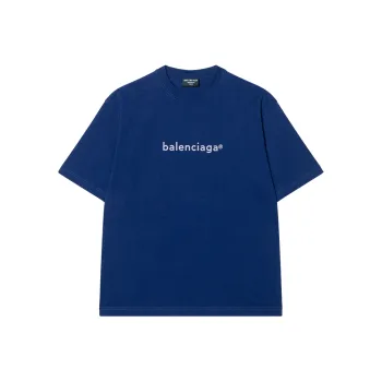 Balenciaga T Shirt Regular Fit Men's Blue