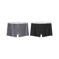 M1746-C Set-Sports Boxer-Dark Gray+Black (2 Pack)