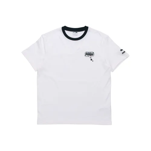 PUMA Drop Shoulder Sleeve T Shirt Men's White